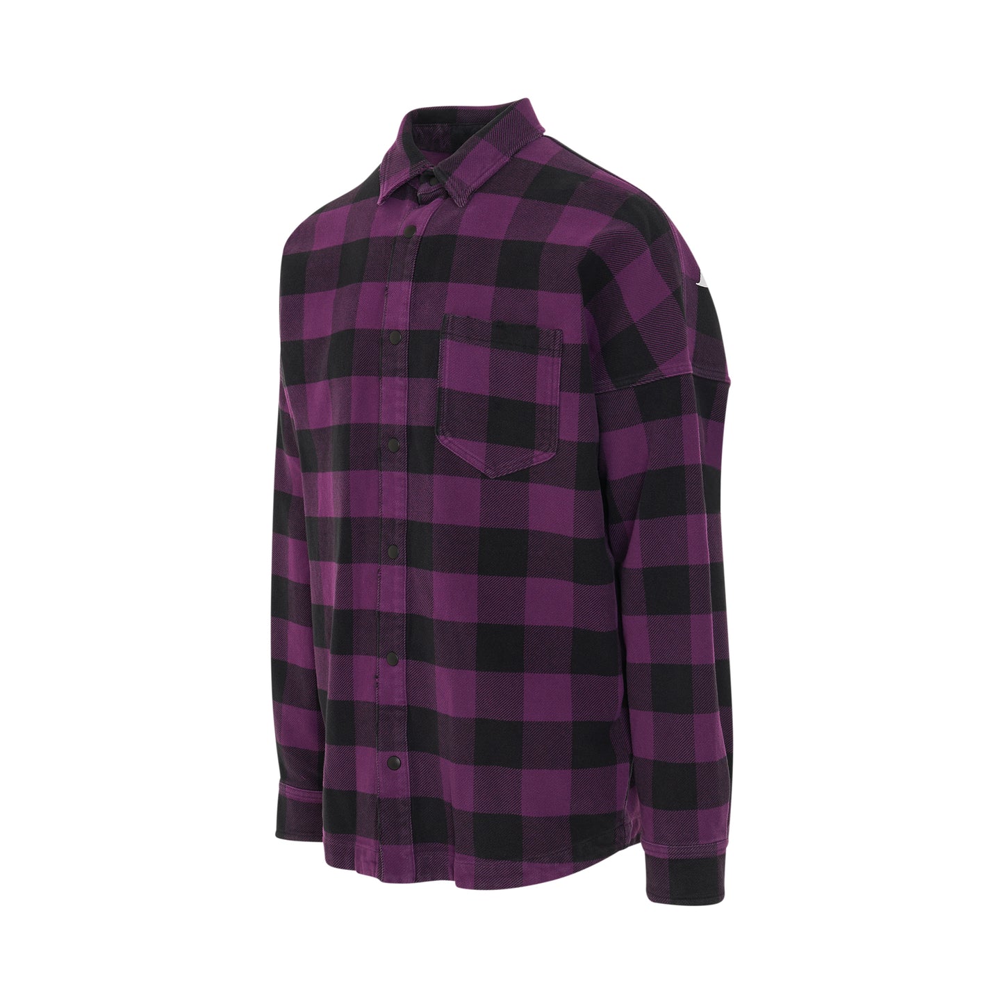 Classic Logo Overshirt in Purple/White