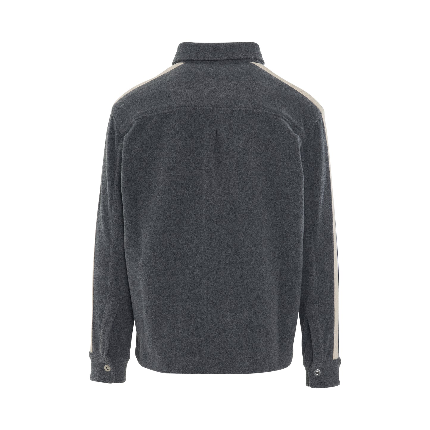 Wool Track Shirt in Grey