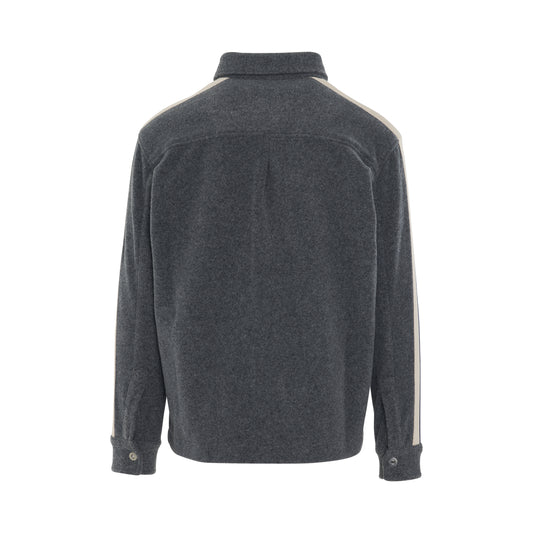 Wool Track Shirt in Grey