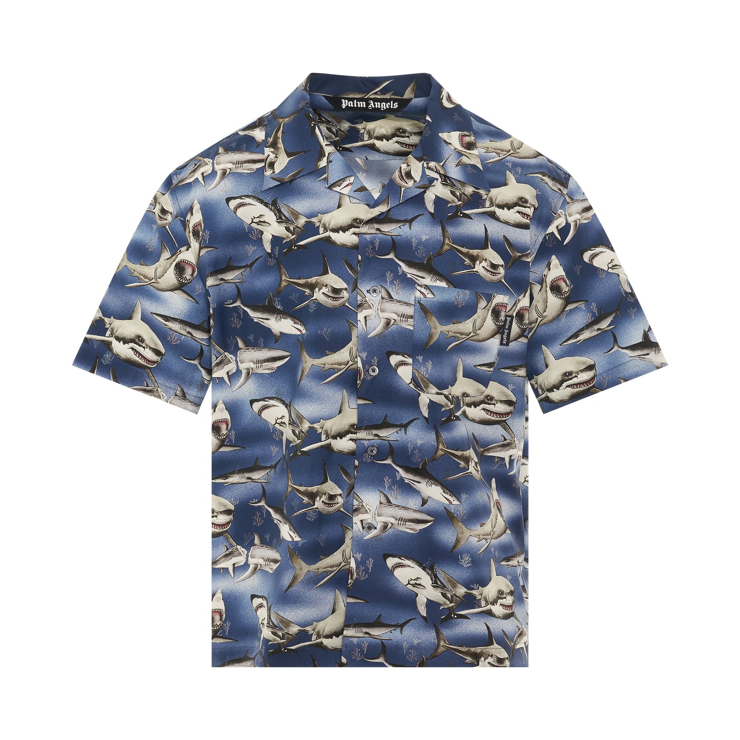 Sharks Bowling Shirt in Blue/Black