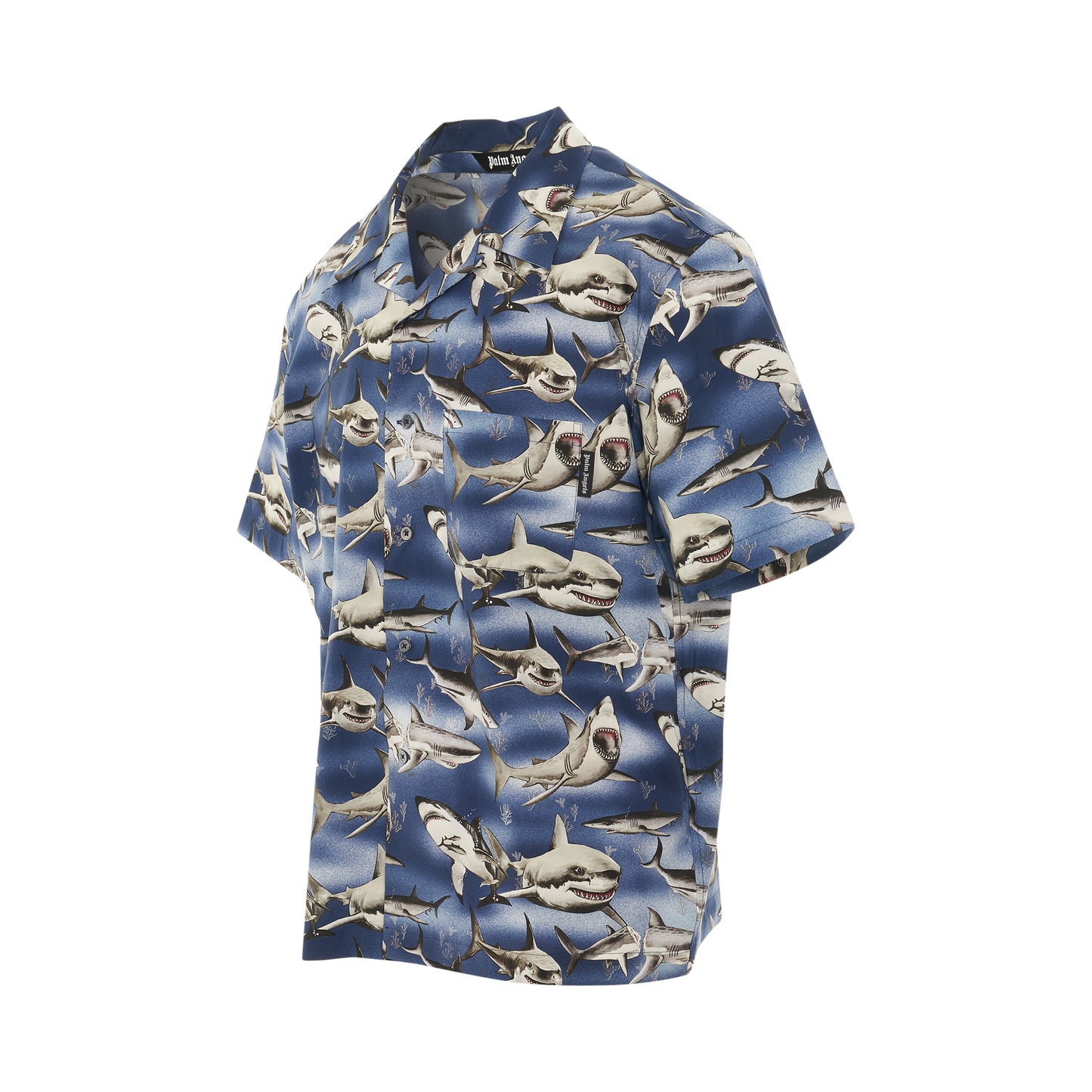 Sharks Bowling Shirt in Blue/Black