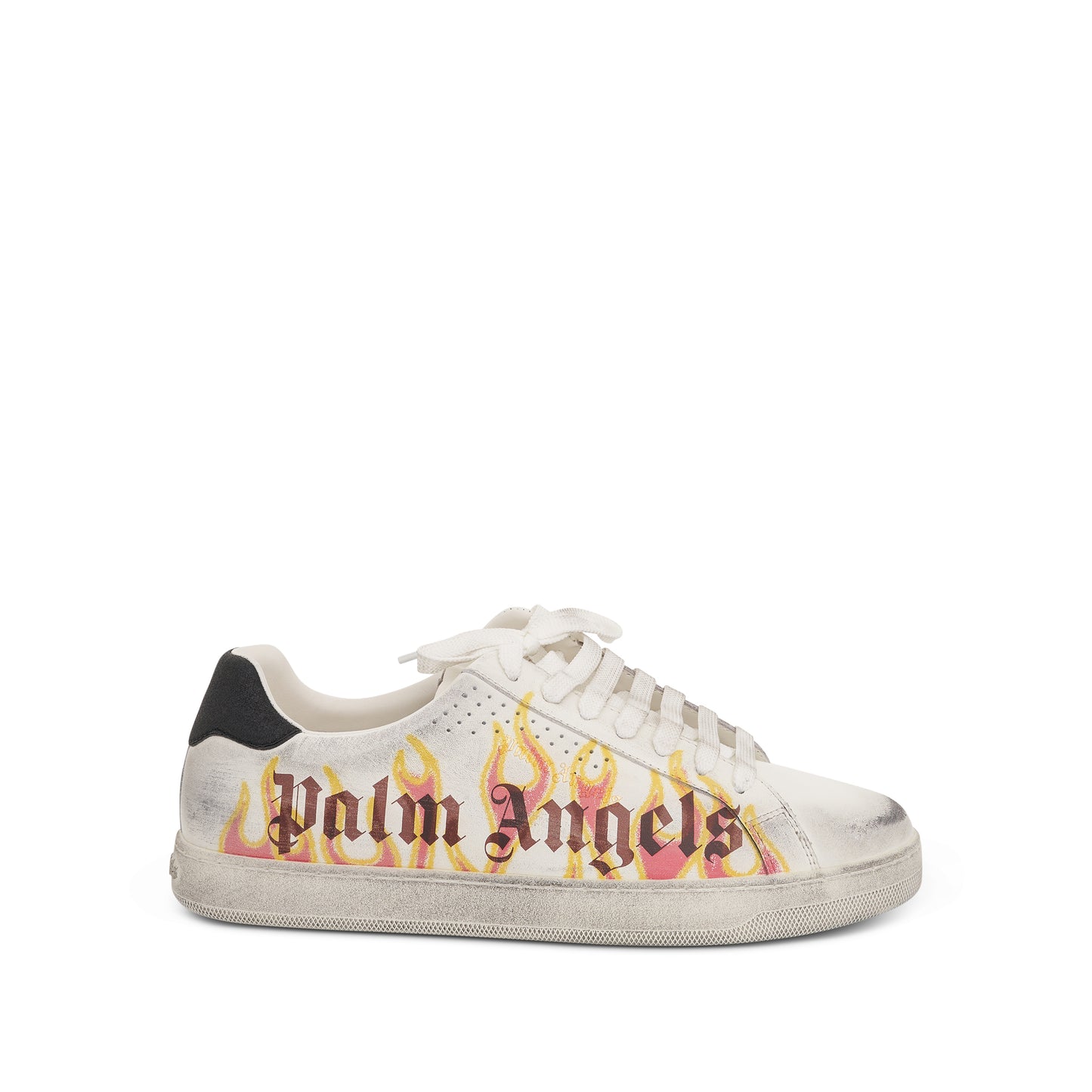 Palm-1 Sprayprint Sneakers in White/Yellow