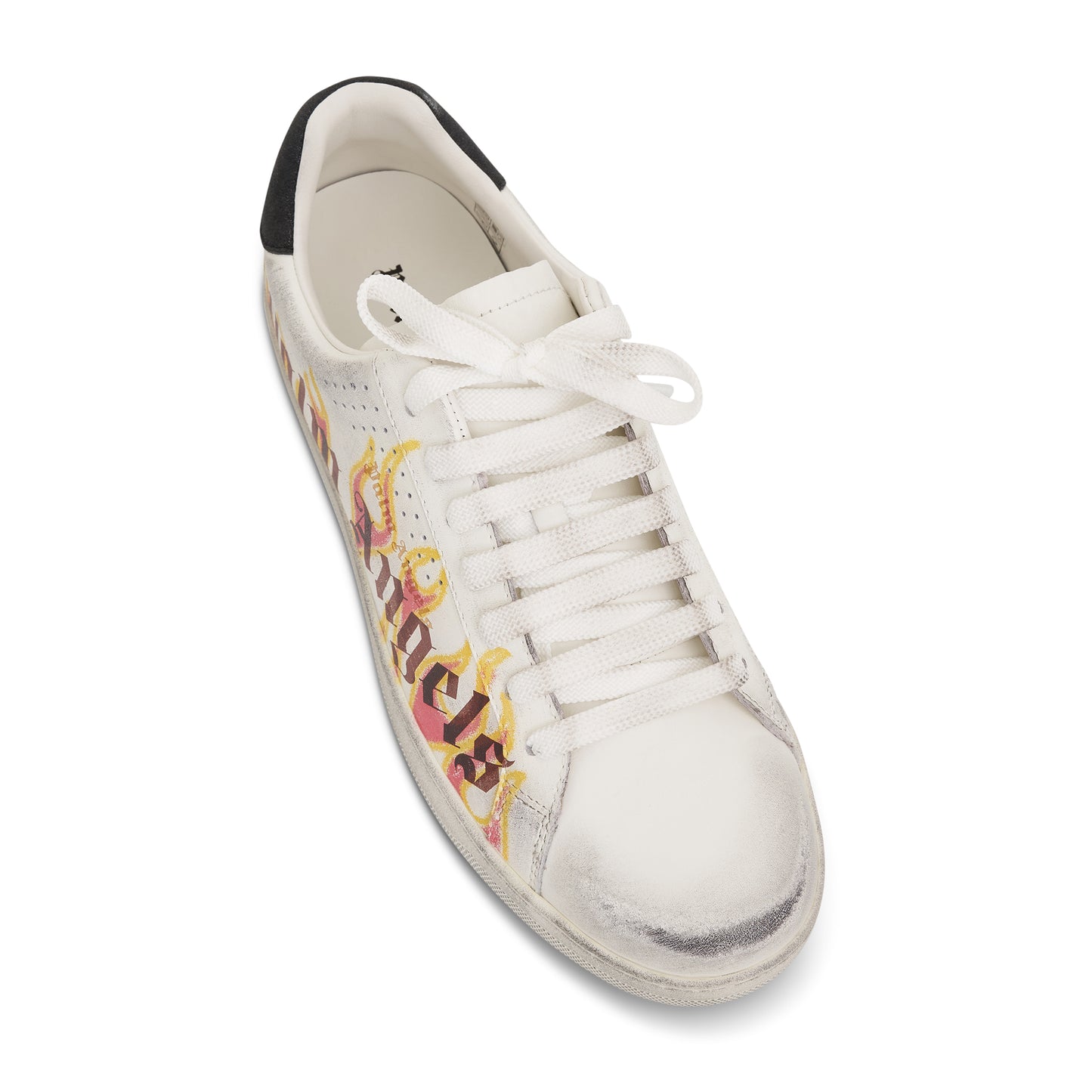 Palm-1 Sprayprint Sneakers in White/Yellow