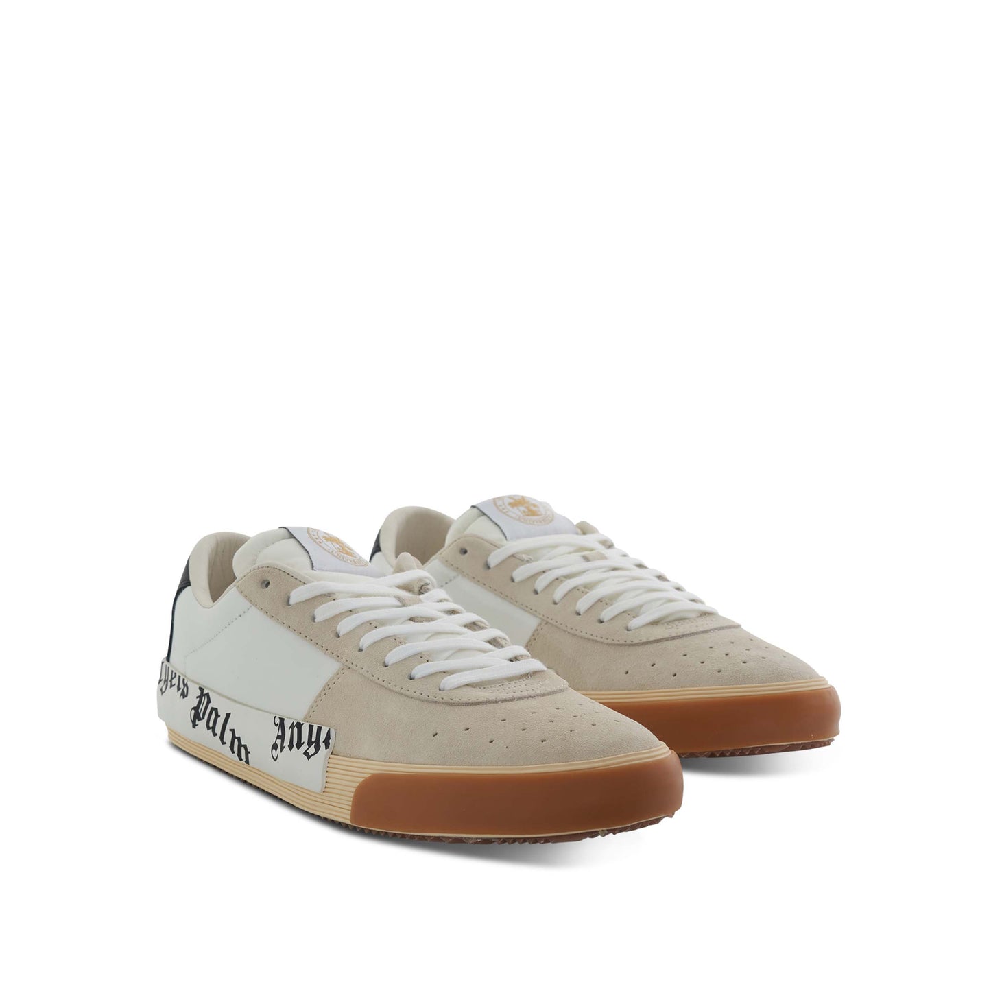 New Vulcanized Suede And Calf Sneaker in White