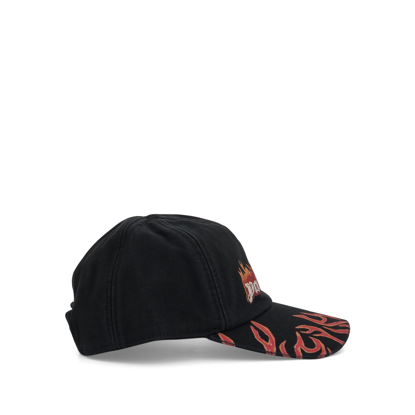 Burning Logo Baseball Cap in Black/Red