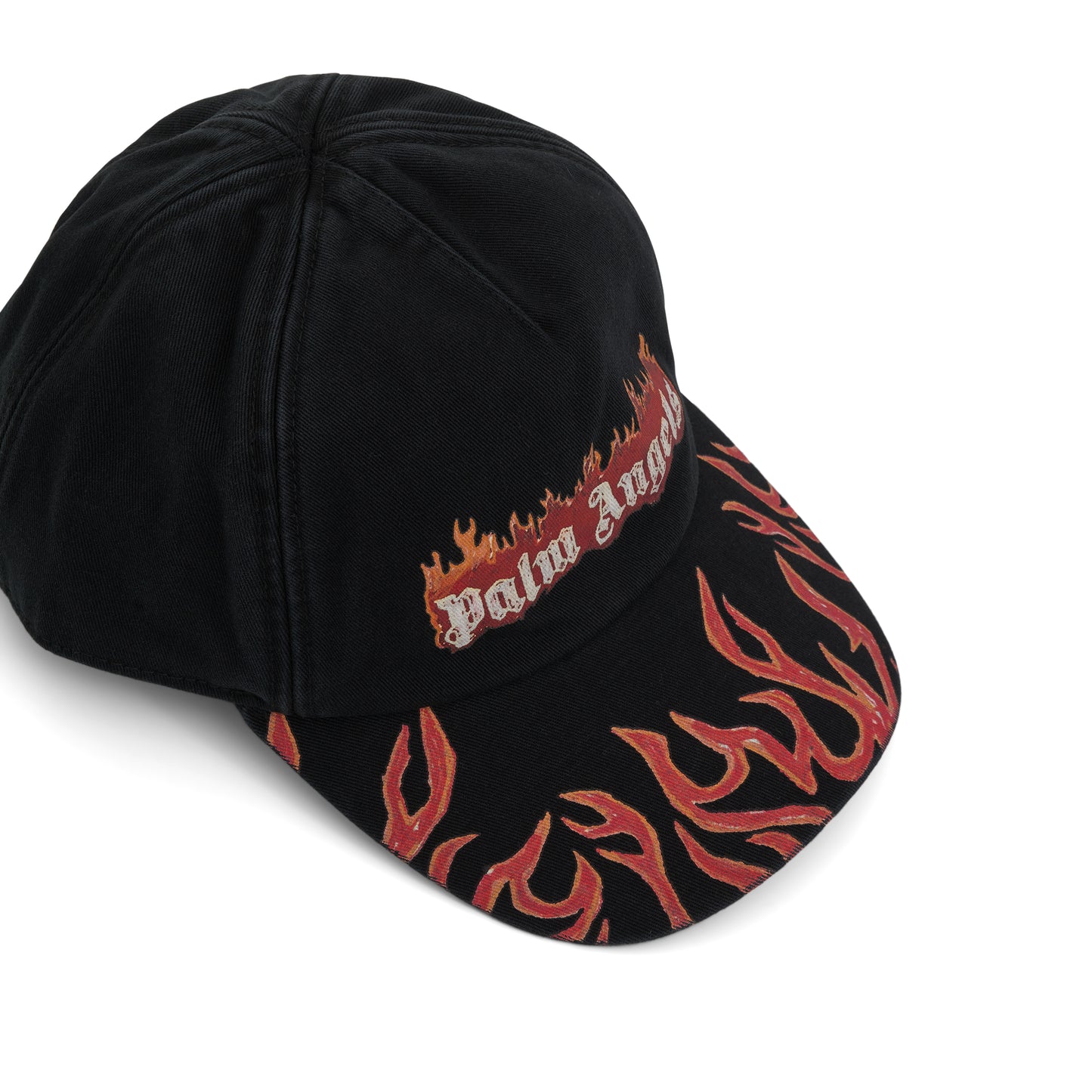 Burning Logo Baseball Cap in Black/Red