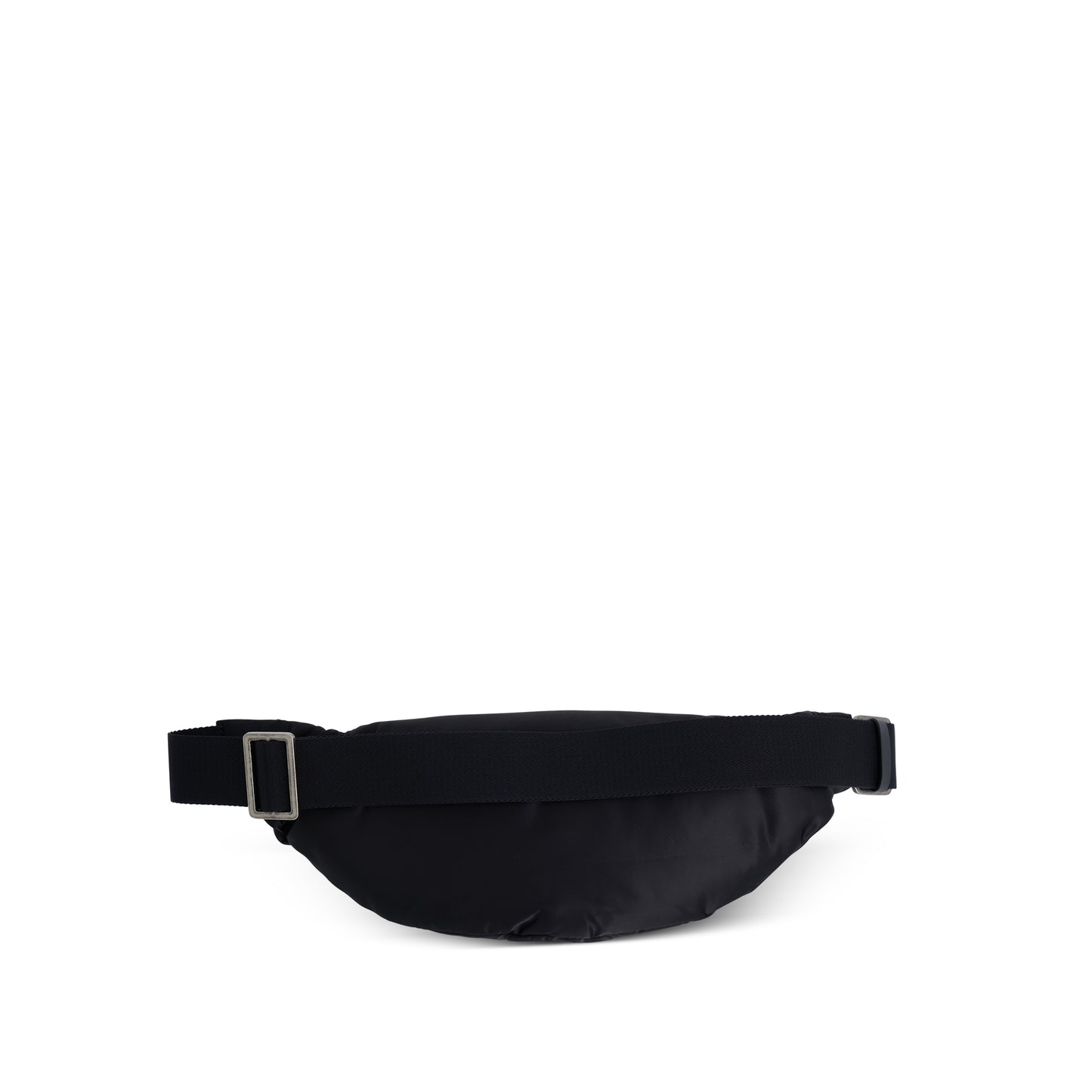 Curved Logo Fannypack in Black/Silver