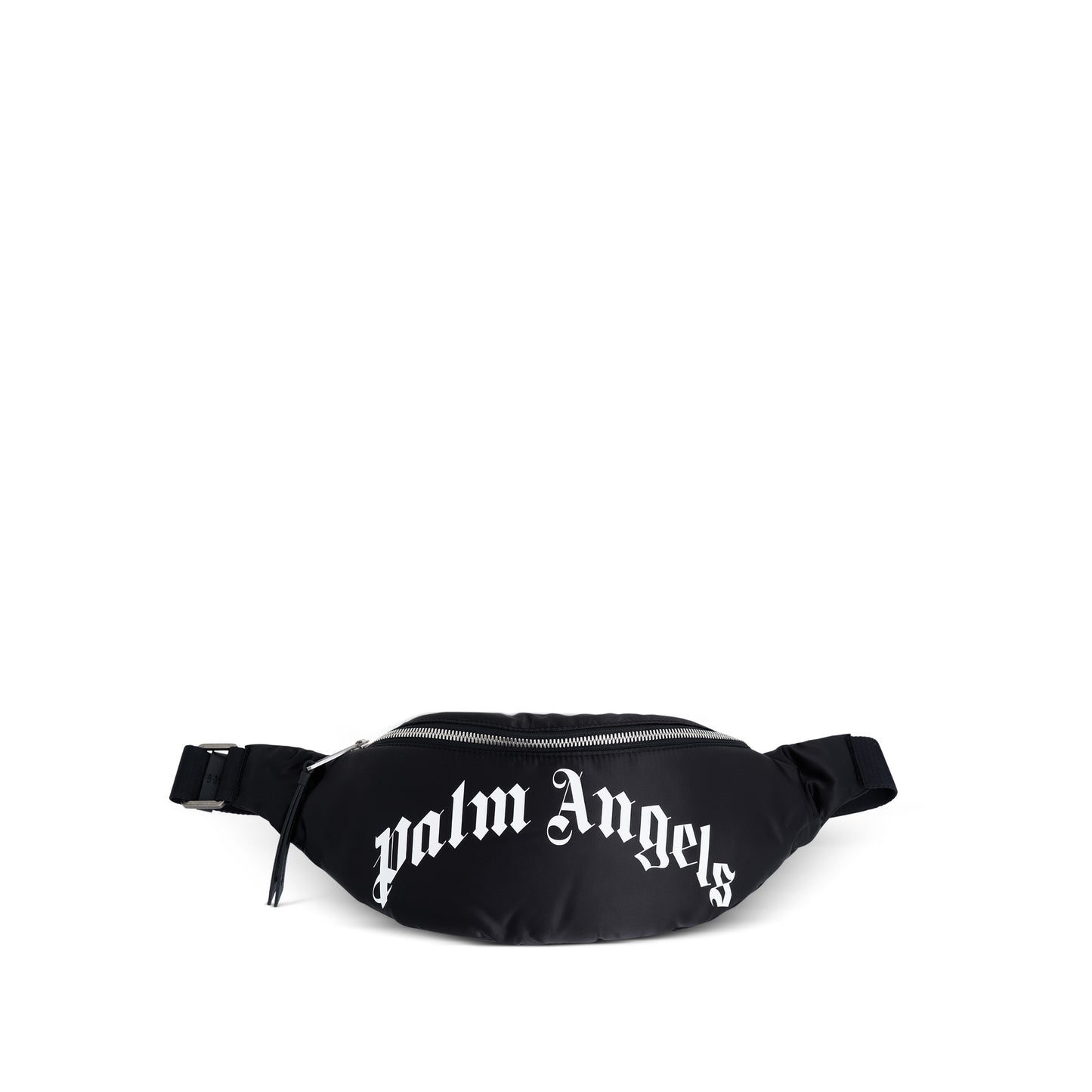 Curved Logo Fannypack in Black/Silver