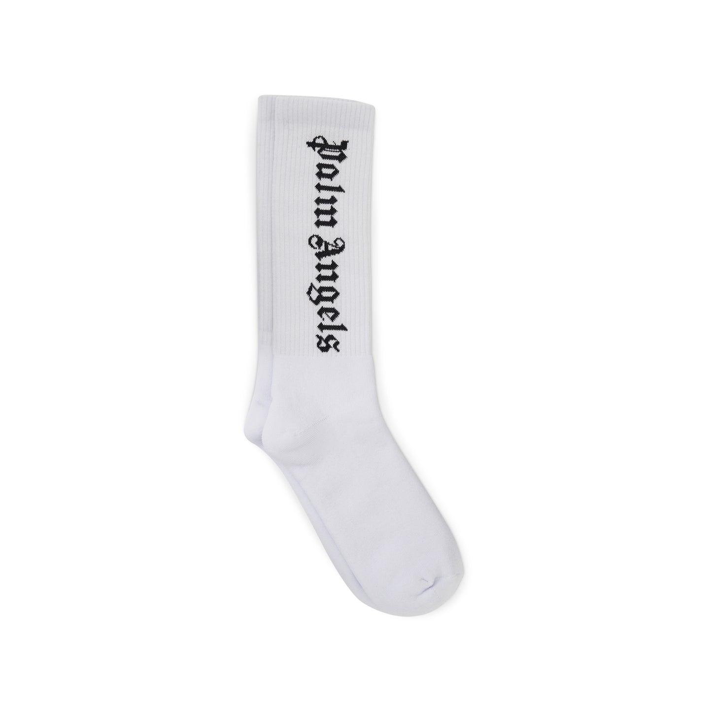 Vertical Logo Socks in White/Black