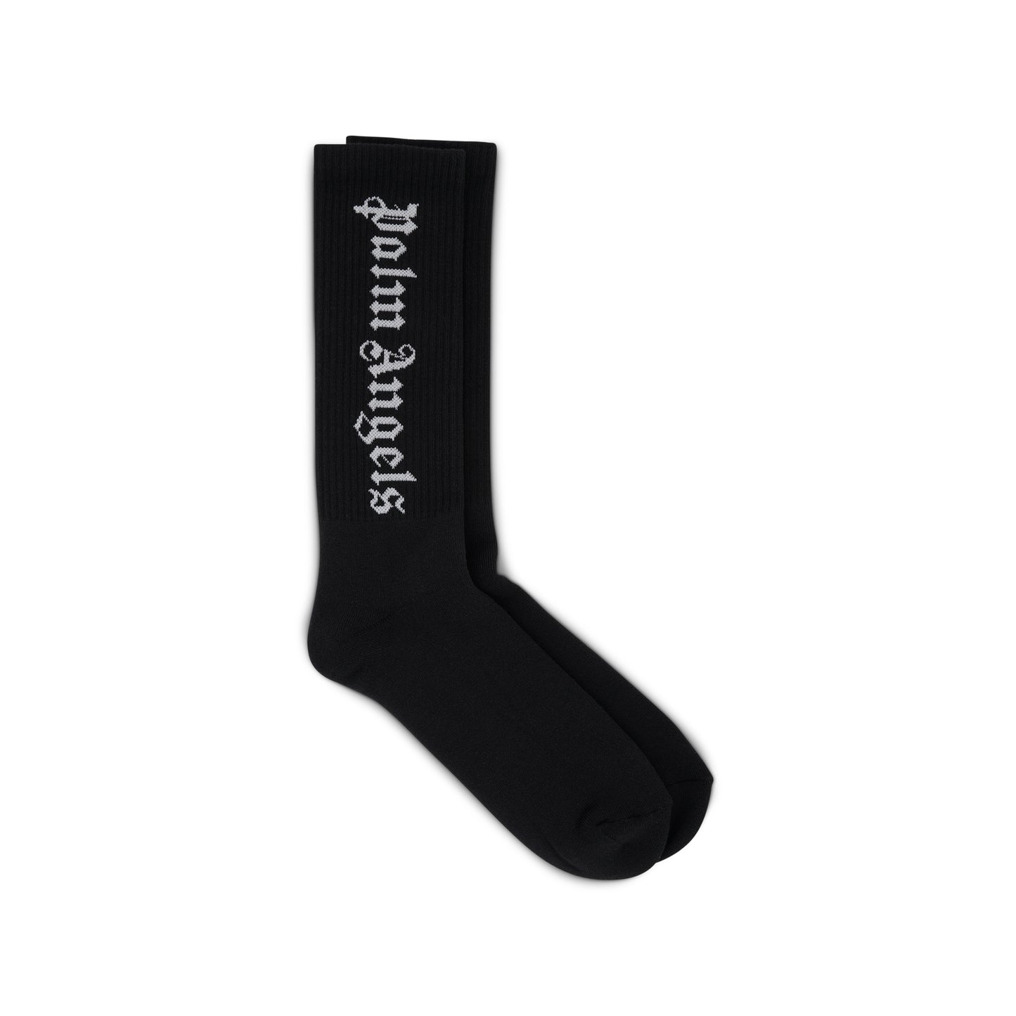 Vertical Logo Socks in Black/White