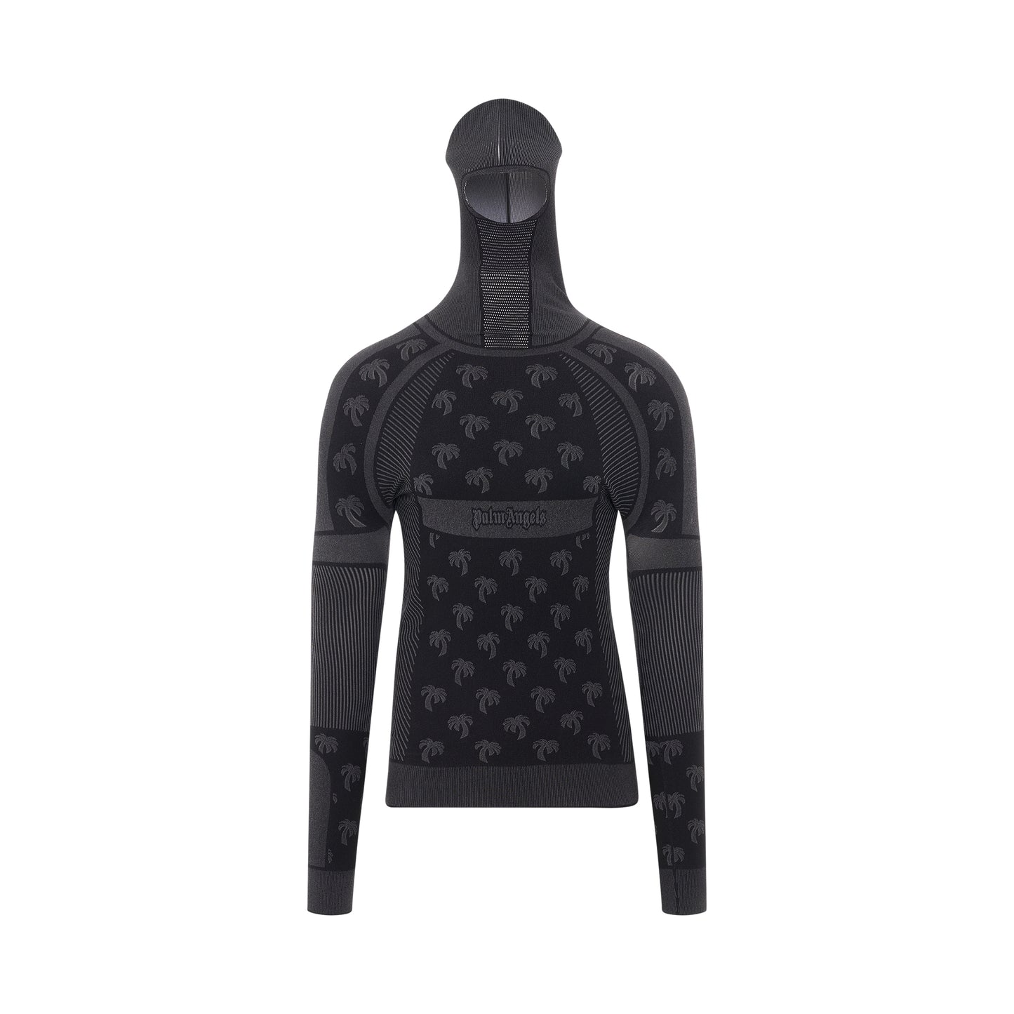 Balaclava Ski Base Layer Top in Black