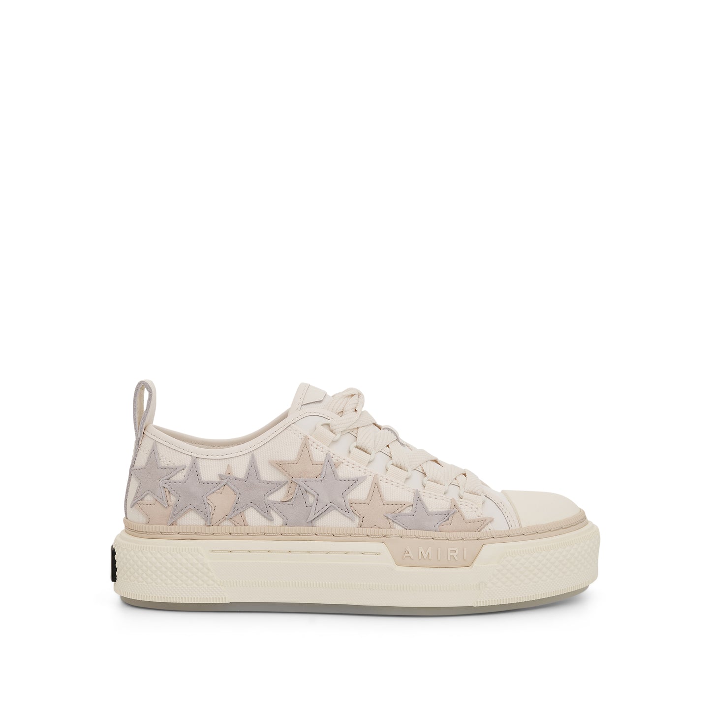 Stars Court Low Canvas Sneaker in White/Grey