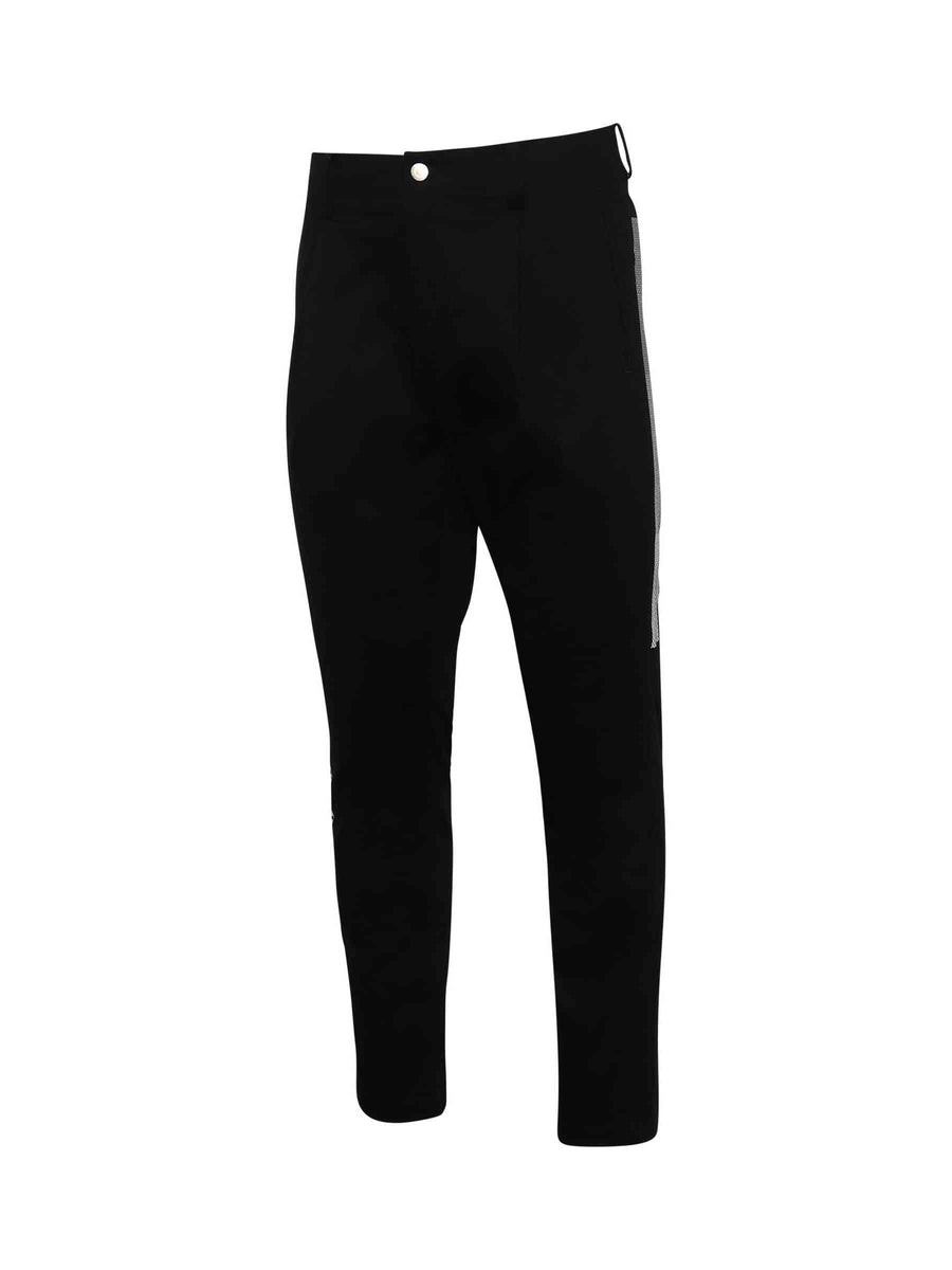 Barcode Print Chino Pants in Black