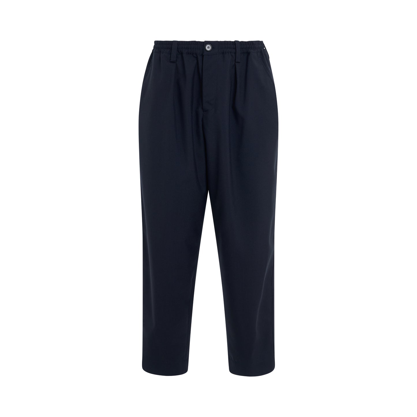 Cropped Loose Fit Pants in Blue Black