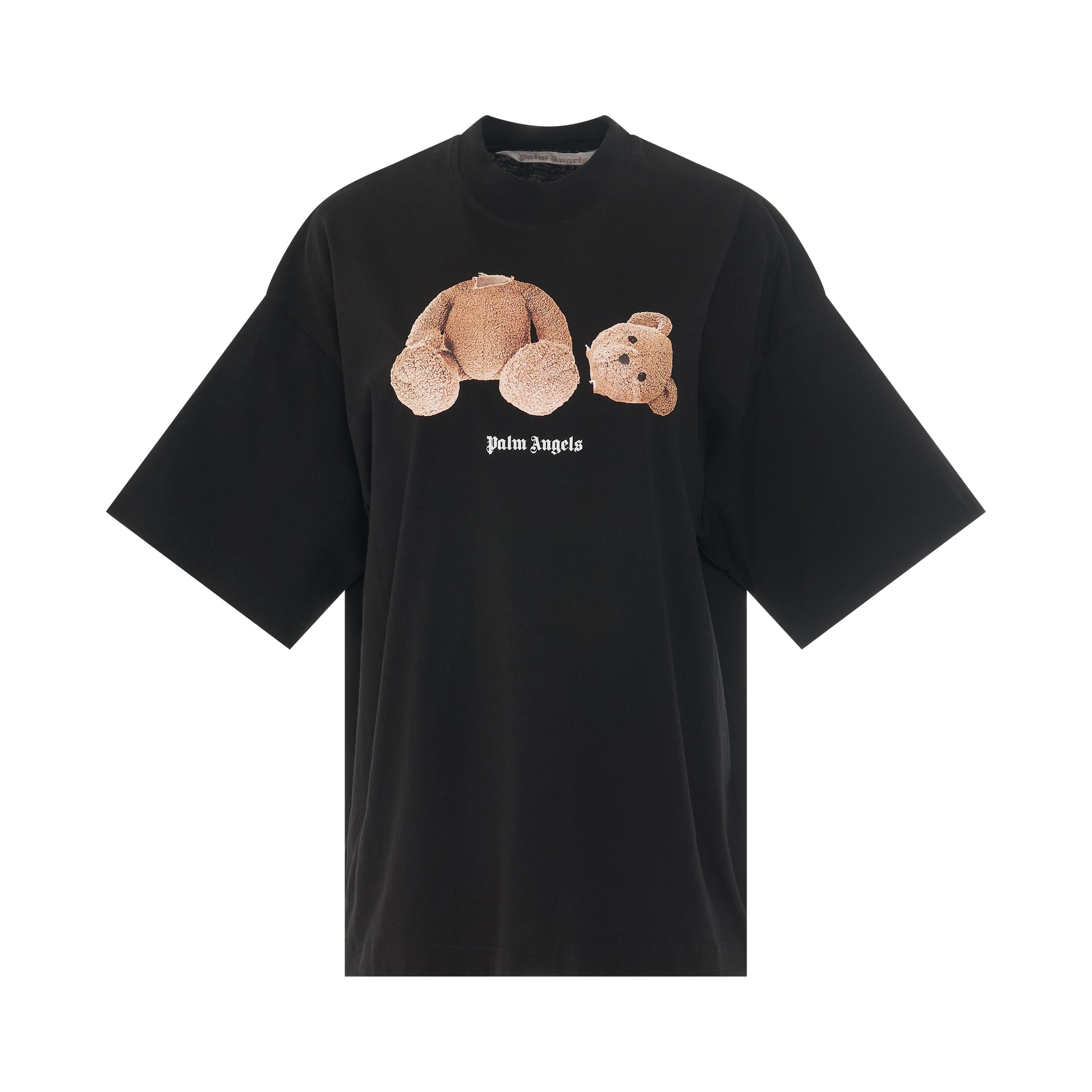 Palm Angels Men's Kill The Bear T-Shirt Black/Brown, PMAA001C99JER0141060