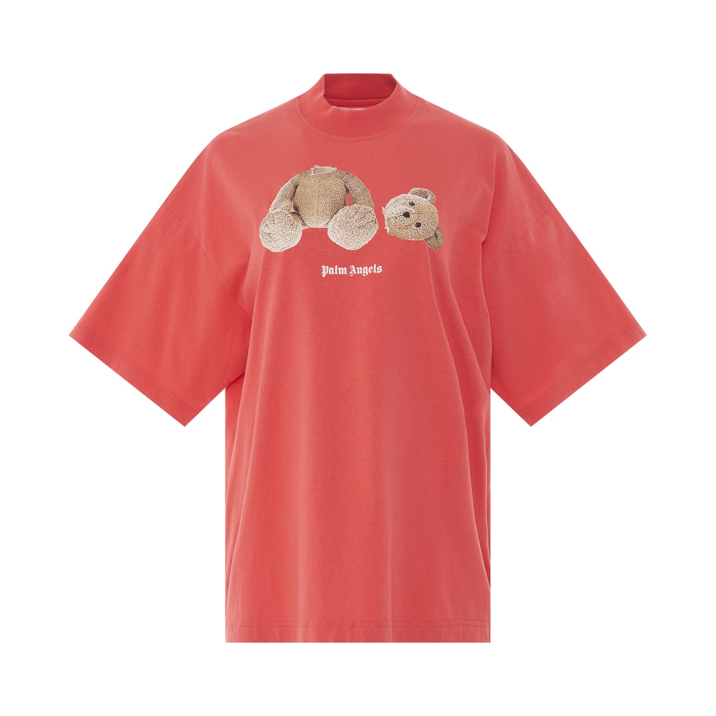 PA Bear Loose T-Shirt in Coral/Brown