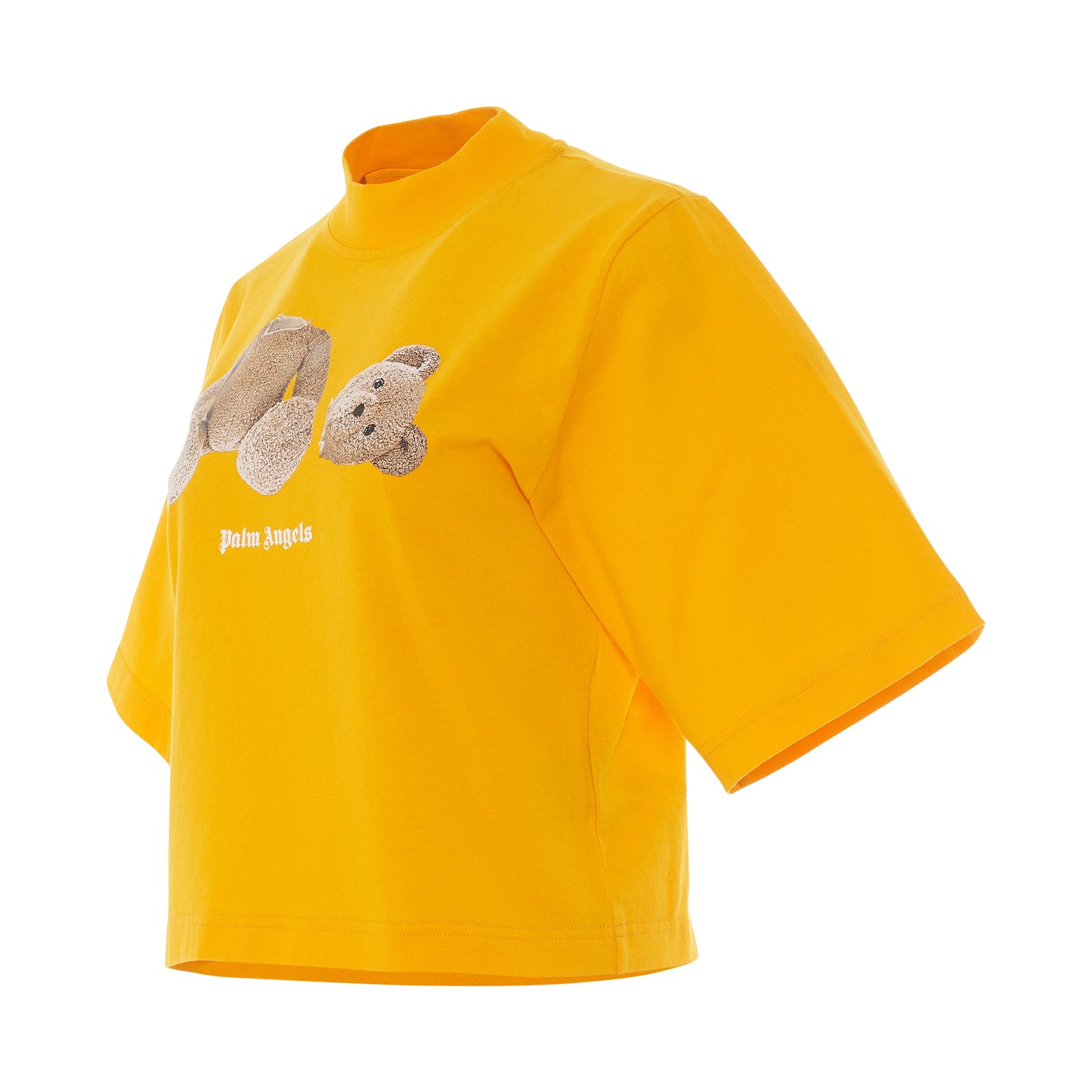 PA Bear Fitted T-Shirt in Ocher Yellow