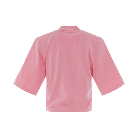 GD Dancing Bears Cropped T-Shirt in Fuchsia/Fluoro