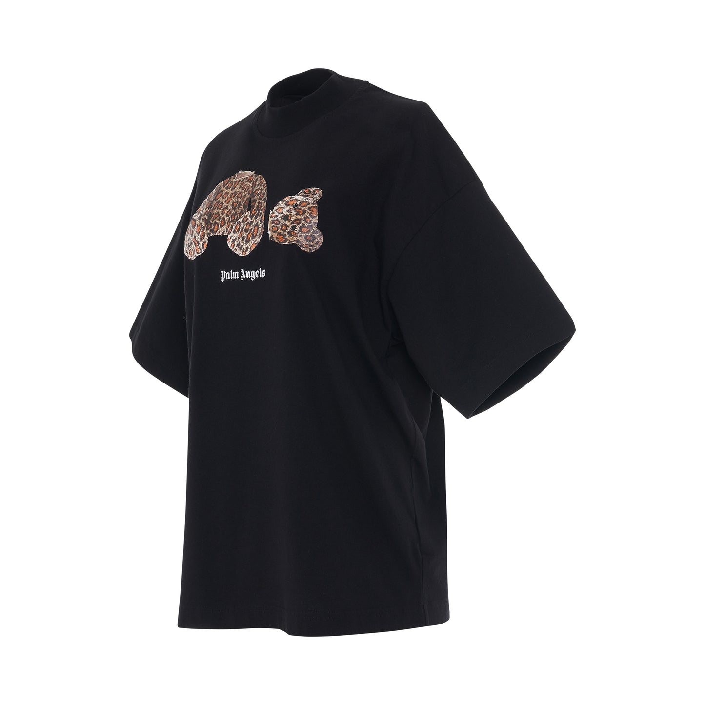 Leopard Bear Loose T-Shirt in Black/Brown