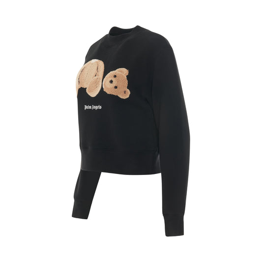 PA Bear Fitted Crewneck in Black/Brown