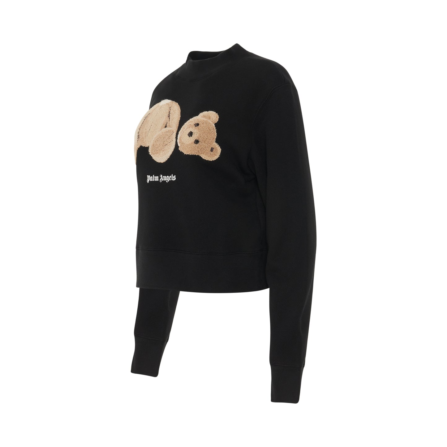 Palm Angels Bear Fitted Crewneck in Black/Brown