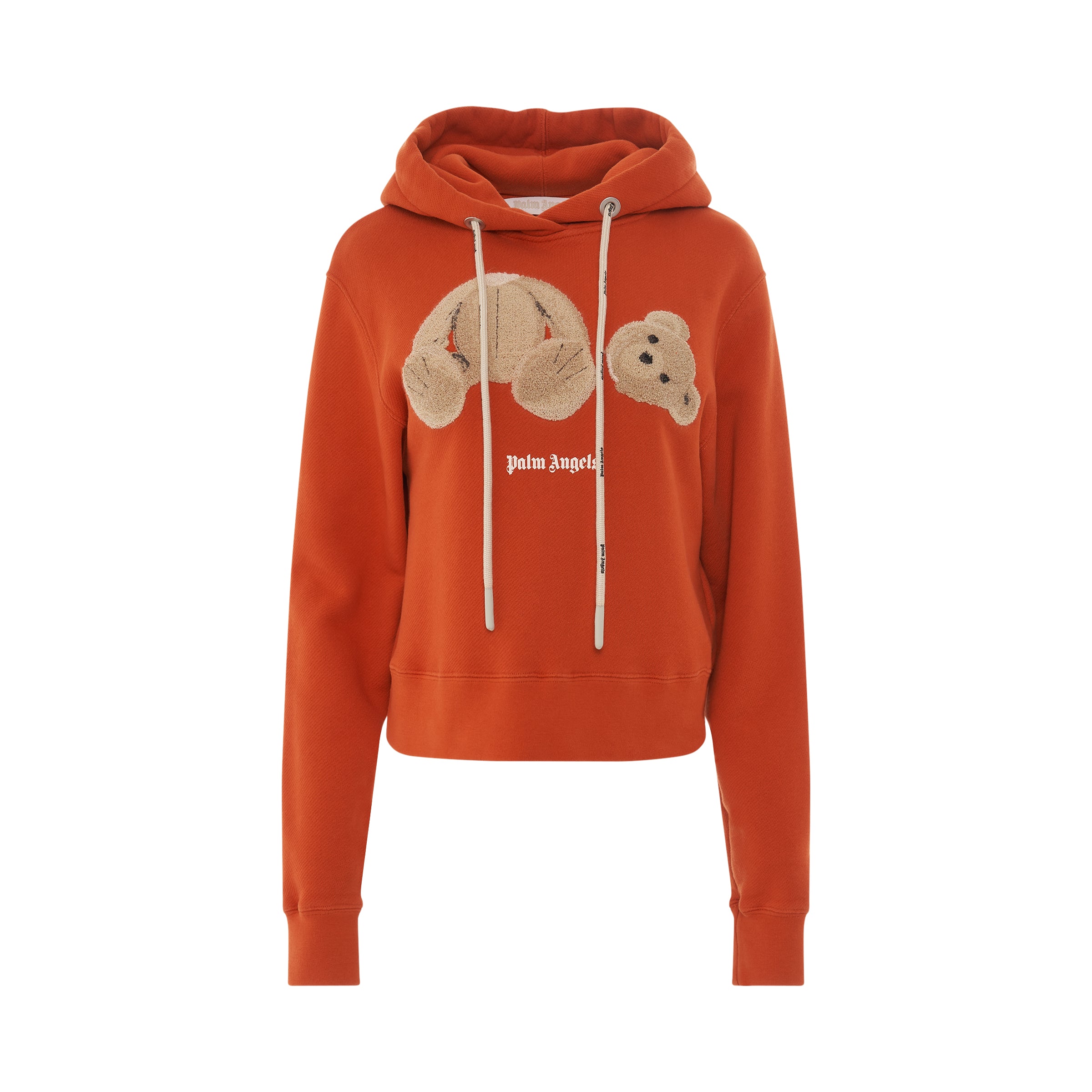 PA Bear Fitted Hoodie in Brick Red