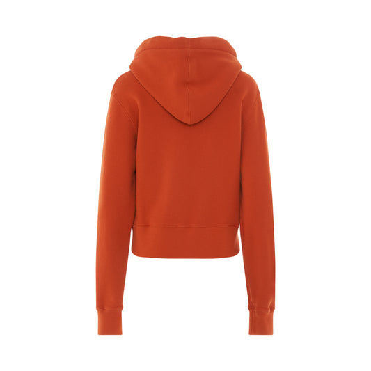 PA Bear Fitted Hoodie in Brick Red