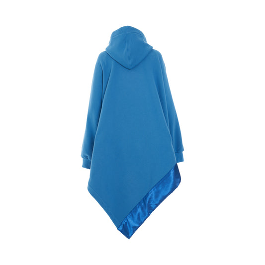 Logo Drape Hoodie in Blue