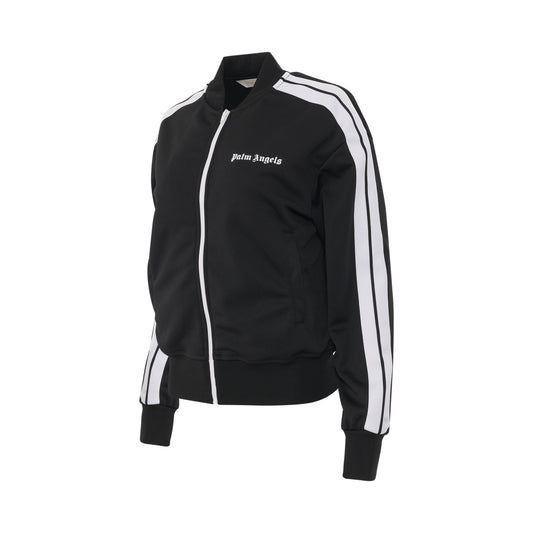 Bomber Track Jacket in Black/White