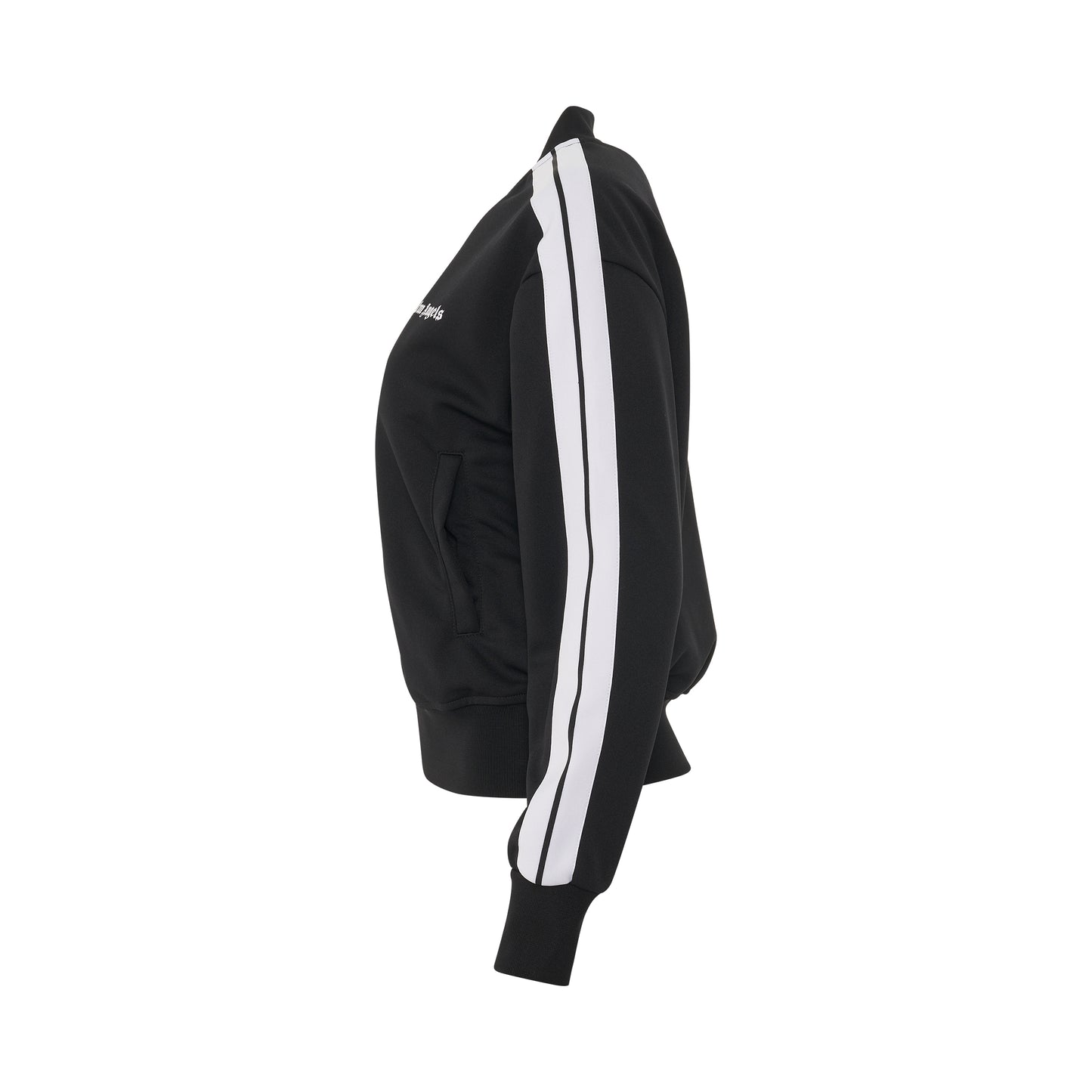 Bomber Track Jacket in Black/White