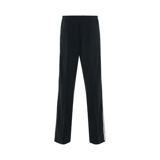 Loose Track Pants in Black/White