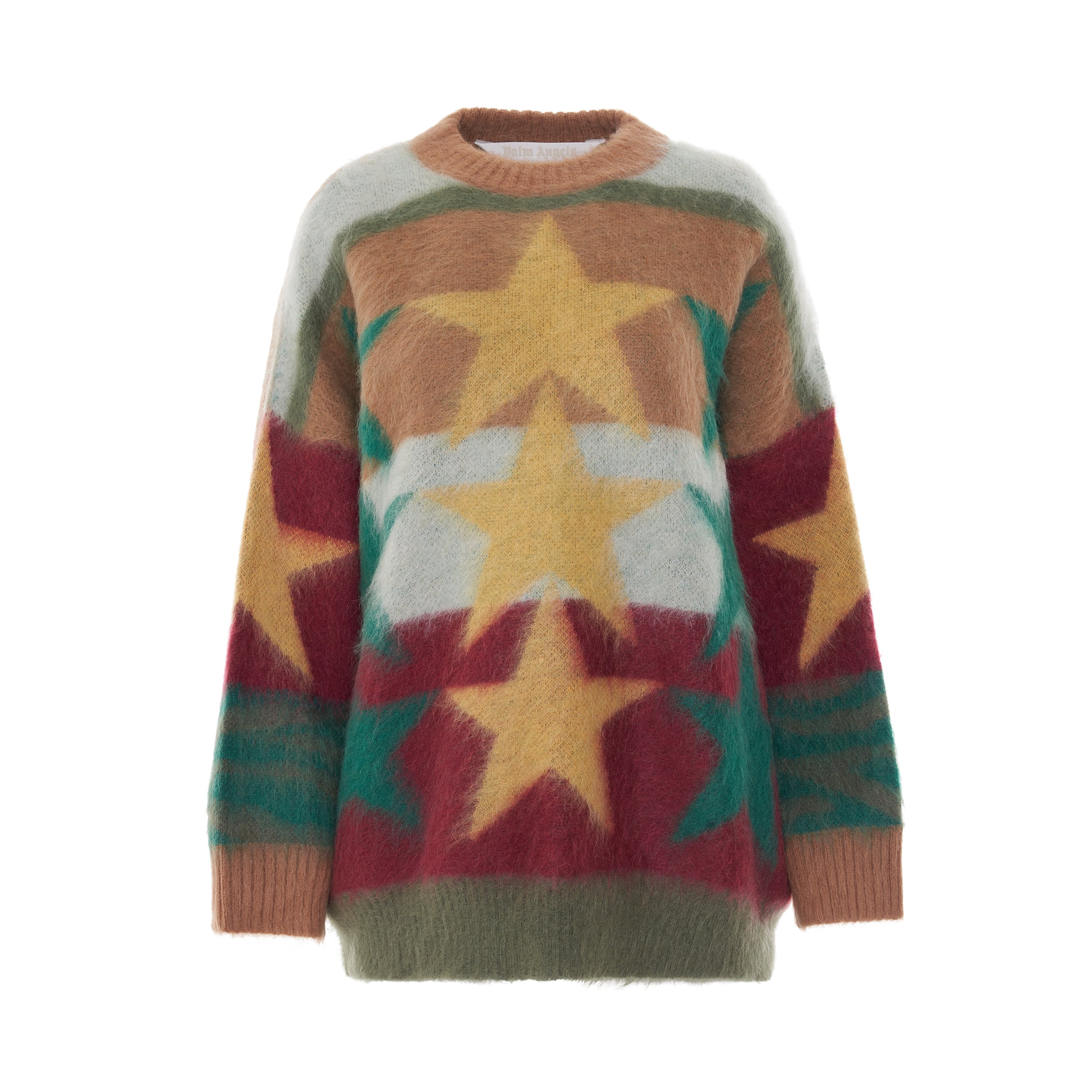 Stars Knit Sweater in Beige/Yellow