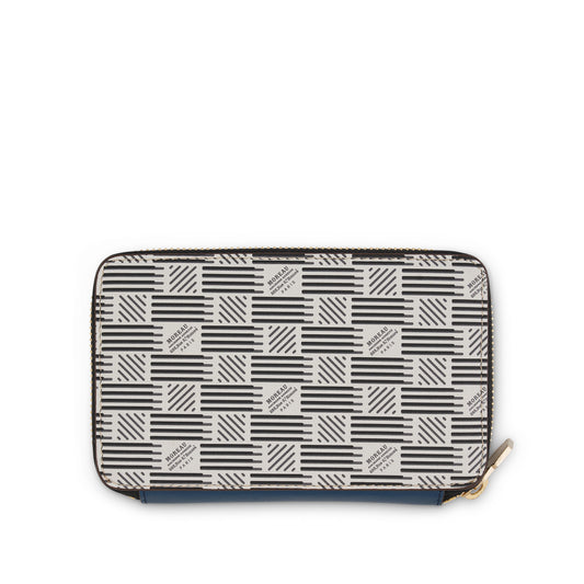 Compact Zip Wallet in White