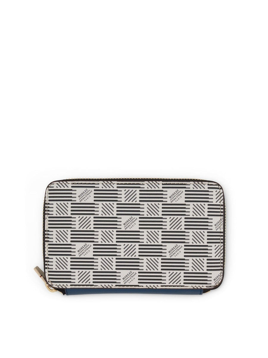 Compact Zip Wallet in White
