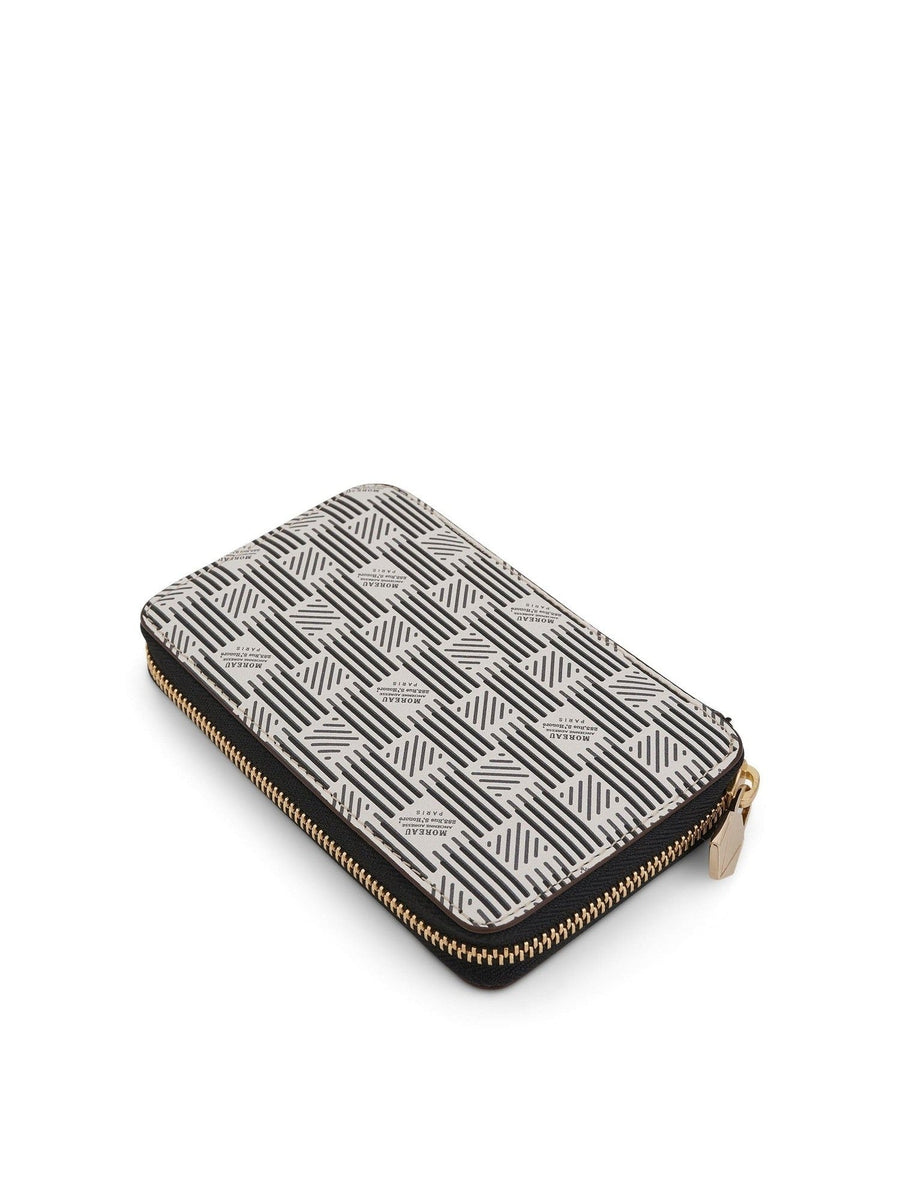 Compact Zip Wallet in White