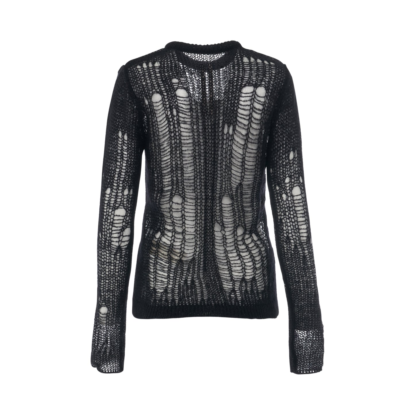 Maglia Spider Net Mesh Top in Black