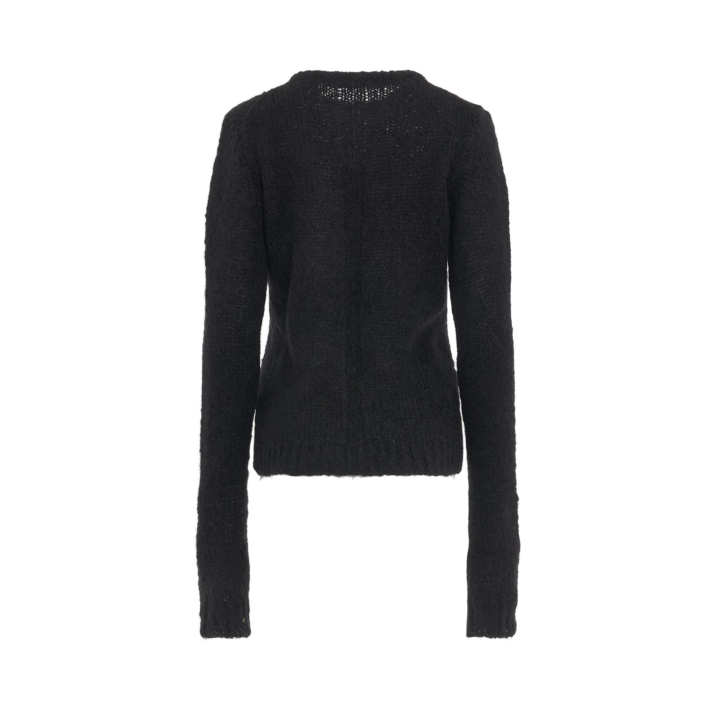 Round Neck Knit Sweater in Black