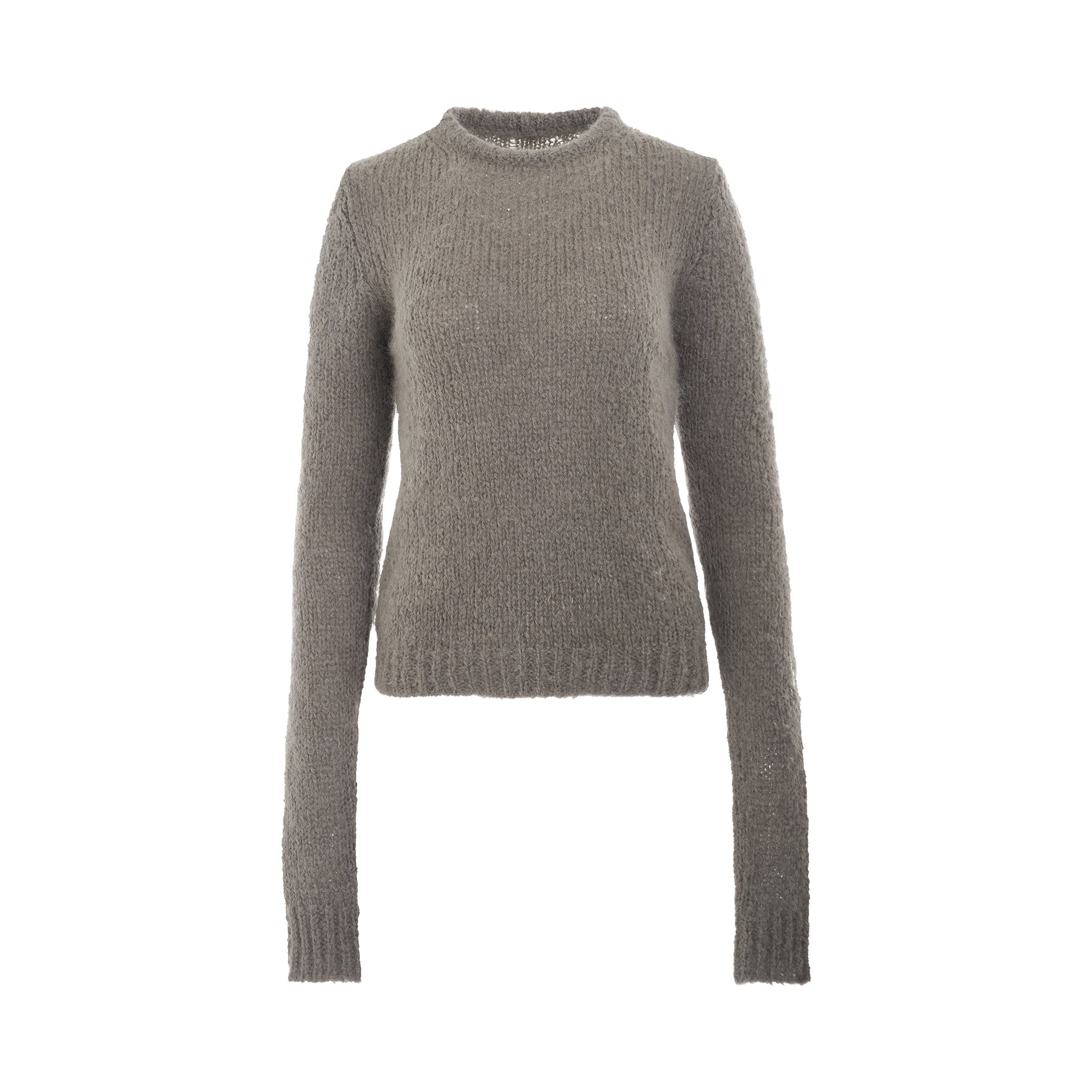 Round Neck Knit Sweater in Dust