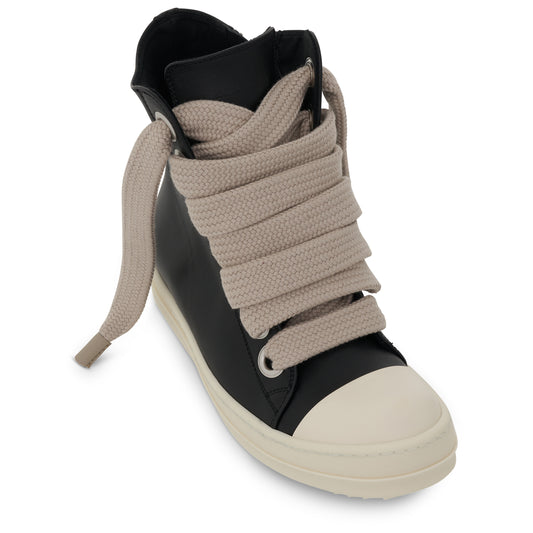 High Sneaker with Jumbo Laces in Black/Milk