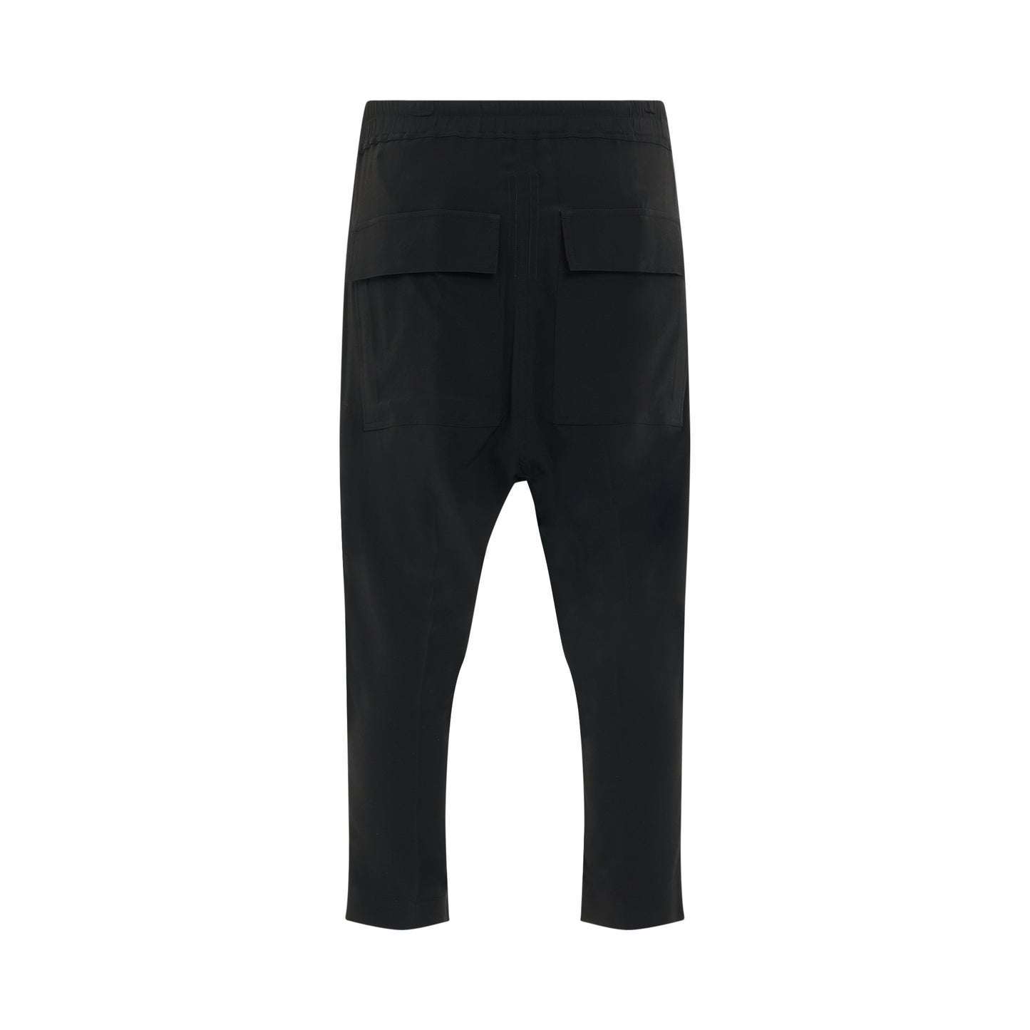 Woven Drawstring Astaires Cropped Pants in Black