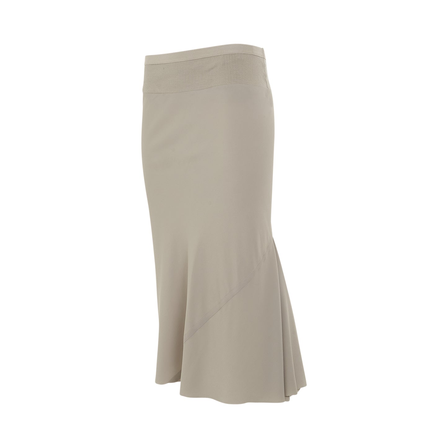 Woven Knee Bias Skirt in Pearl