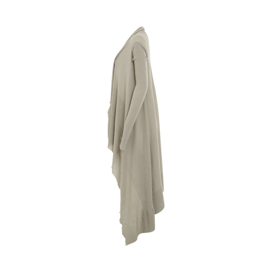 Long Wrap Rasato Knit Cardigan in Pearl