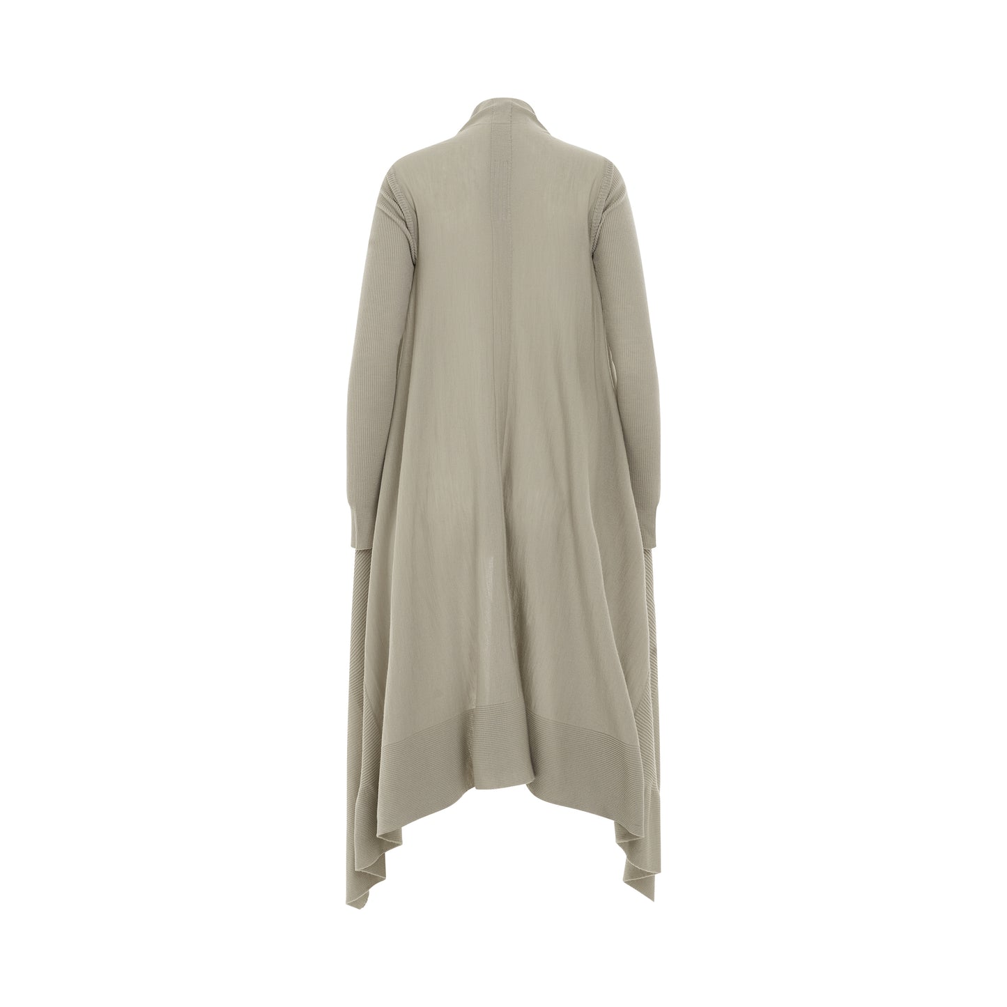 Long Wrap Rasato Knit Cardigan in Pearl