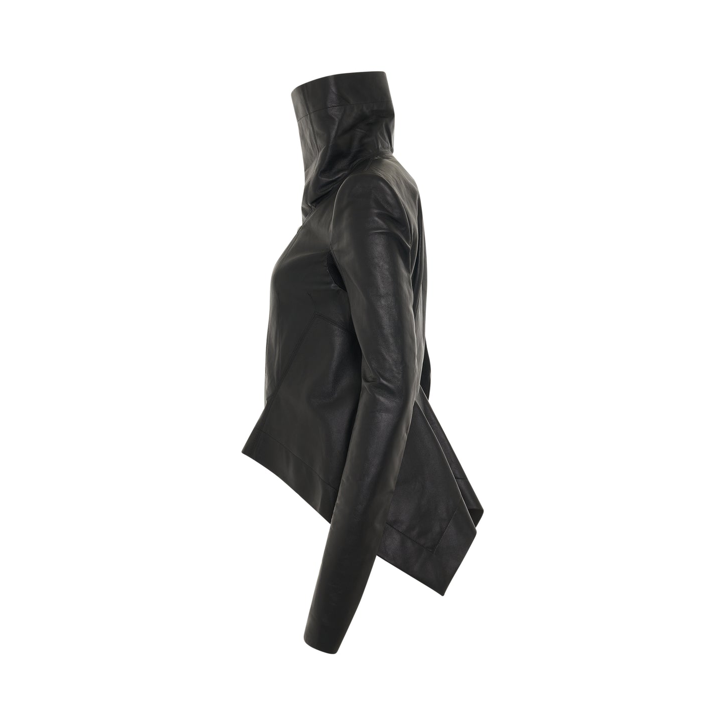 Naska Biker Leather Jacket in Black