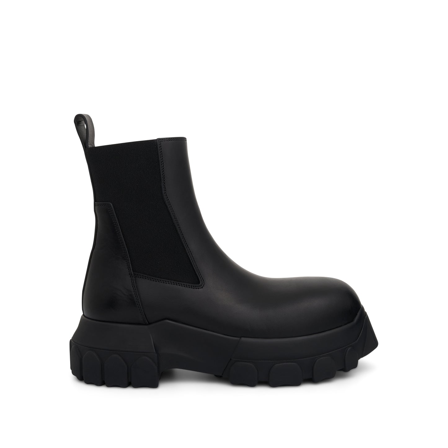 Beatle Bozo Tractor Leather Boots in Black