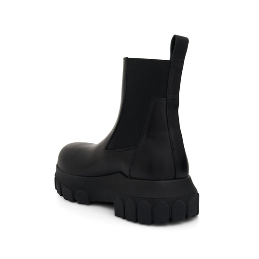 Beatle Bozo Tractor Leather Boots in Black