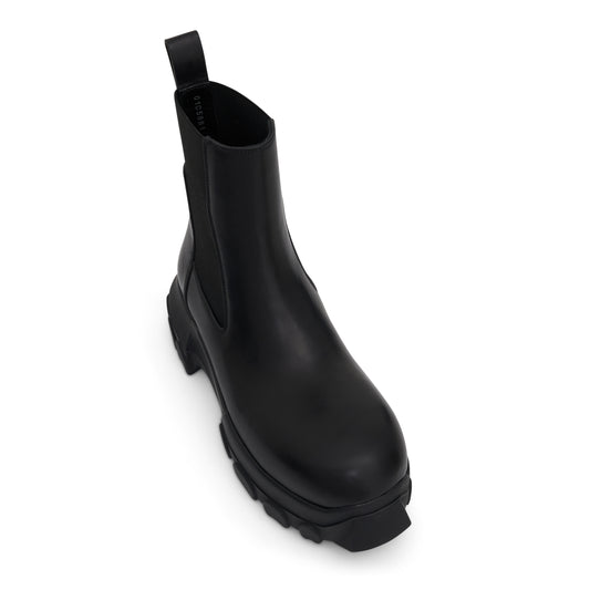 Beatle Bozo Tractor Leather Boots in Black