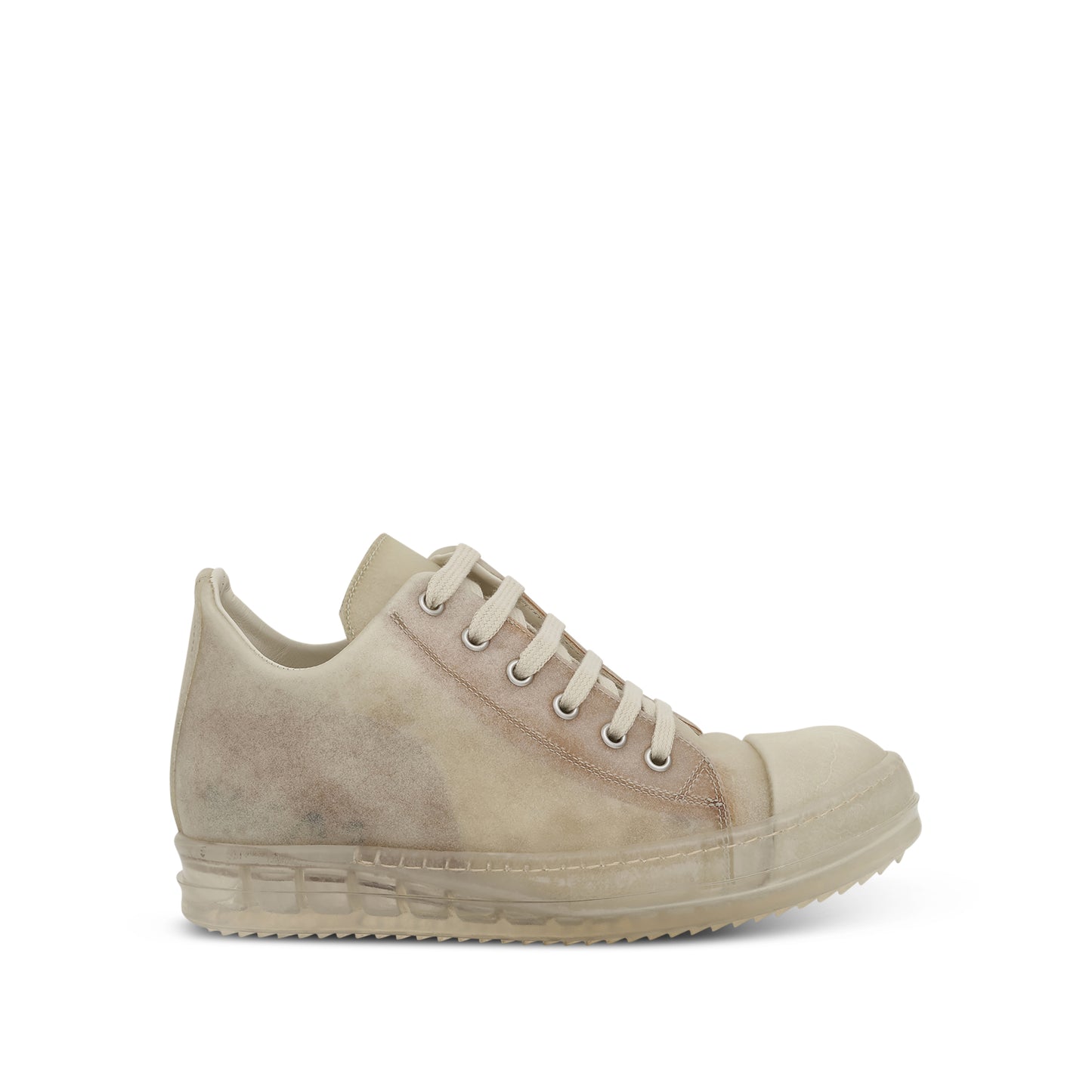 Low Leather Sneakers in Natural