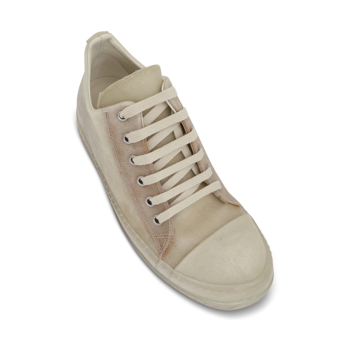 Low Leather Sneakers in Natural