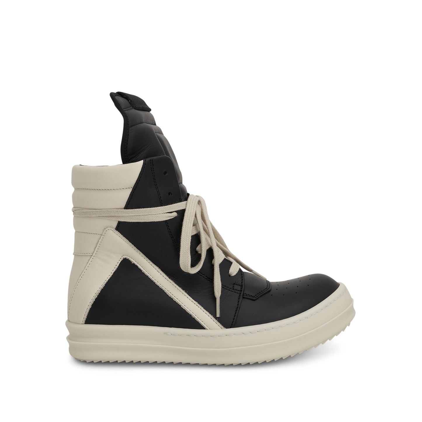 Geobasket Leather Sneaker in Black/Milk